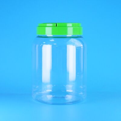 Schraubverschluss-Deckel, Lebensmittel, Befüllung, Klar, Kaffee, Süßigkeiten, Trockenfrüchte, PET, Runde, Kunststoffdose