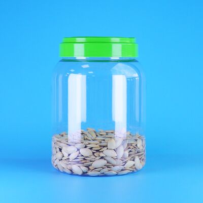 Lebensmittelqualität Flachkappe Klares Kaffee Süßigkeiten Lotussamen Babynahrung PET Runder Plastikglas