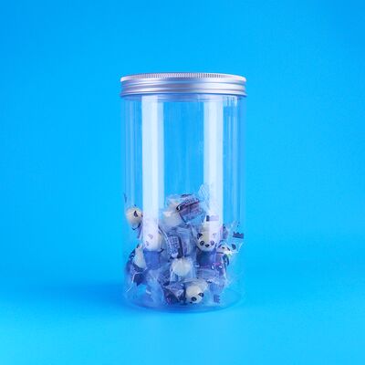 Klare, auslaufsichere Hirse-Cranberry-Kekse, geschälte Melonensamen, runde PET-Gläser, Schraubverschlüsse