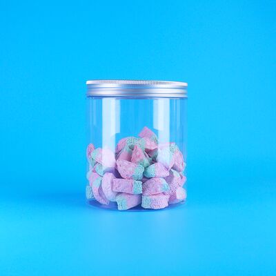 Klares PET-Kunststoff-Rundglas Pflaumen-Süßigkeiten-Skitts Frucht Gelee Mung Bohnenkuchen Schraubdeckel