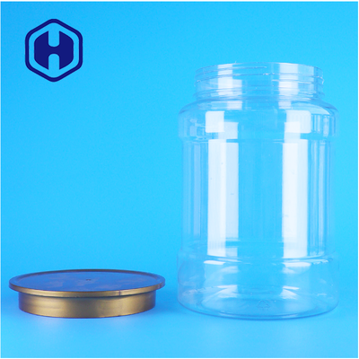 Nahrungsmittelsicherheit Custom PET Transparent Plastik kühl Trocken Pet Food Kekse Glas mit Schraubdeckel