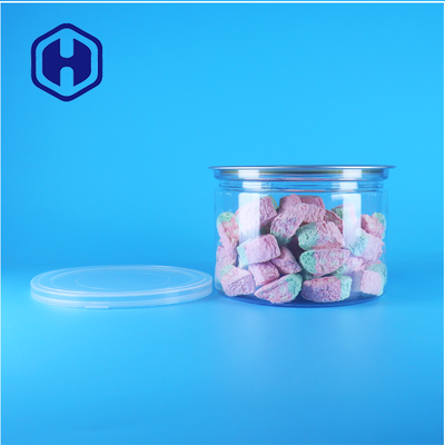 Transparente PET-Runde Dose mit leicht zu öffnendem Deckel für Lebensmittel, Süßigkeiten, Kekse, Snacks, Tee